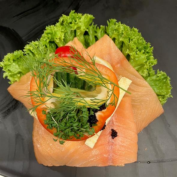 Franskbrød med laks