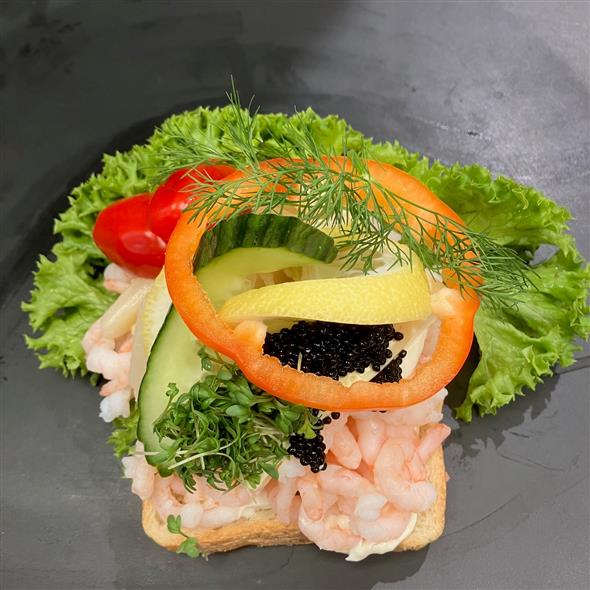 Franskbrød med rejer